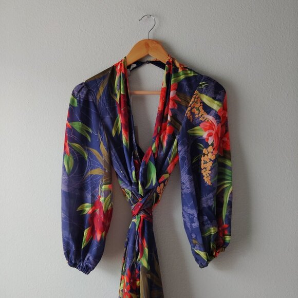 Tommy Bahama Floral Maxi Dress - Blue and Red - Picture 4 of 6